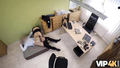 VIP4K. MILF secretly exploited cunt by lender in his office - 7 image