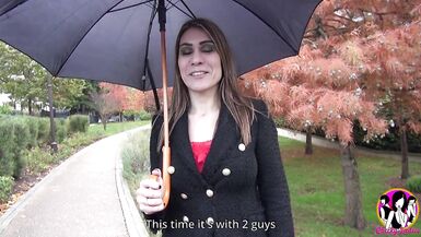 Hot ass french beuty Ludivine gets a hard DP from 2 guys - 5 image