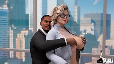 Un BBC se folla a su empleada y luego la mantiene como su nueva secretaria - 1 image