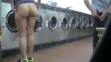 Helena Price - College Campus Laundry Flashing While Washing My Clothing! - 1 image