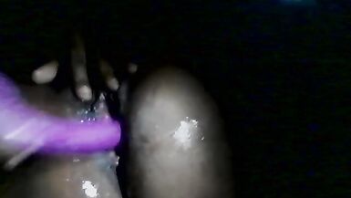 Playing with a Ebony Haitians pussy with toys until she cums - 8 image
