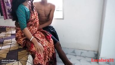 Red Saree Mom Fucking Hardly In Room With Localboy ( Official Video By Localsex31) - 3 image