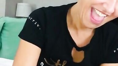 Sexy milf does her best to deep throat bbc! And sucking balls too! Lol bbc still undefeated! 