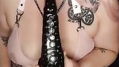 Small elf babe double penetrates self with dragon dildos - 12 image