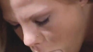 Sexy blonde girl gets drilled on the bed and jizz on her stomach - 4 image