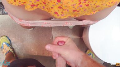 Stranger cum in my panties in restaurant toilet - 11 image