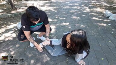 I help my neighbor to give her first aid and I end up fucking her at home - 1 image