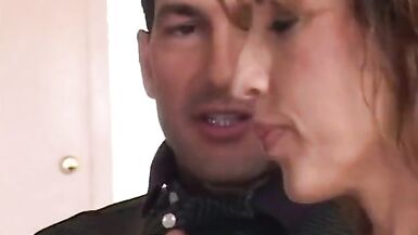 Cum chugging hooker taking dick in ass and tight pink cunt and eats cum - 2 image
