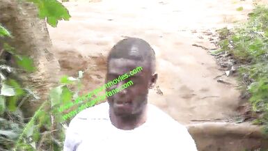 Hot and wild public fuck at the river between a bodybuilder and a neighbor during laundry in Cameroon, Africa. to see exclusively on xvideos red - 3 image