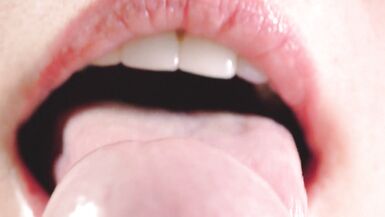 Close up blowjob, playing with my husbands hard cock head - 7 image