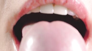 Close up blowjob, playing with my husbands hard cock head - 9 image