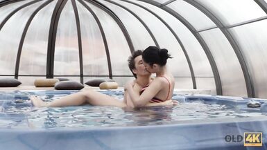 OLD4K. Geezer penetrates Russian woman Angie Moon orally and vaginally - 3 image