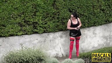 Tied up sub throat fucked - 3 image