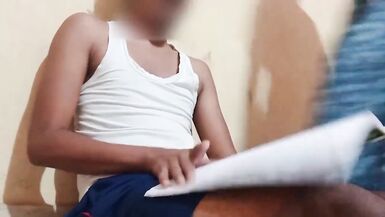 Stepmom fucked her son while studying with big cock with Clear Hindi audio - 2 image