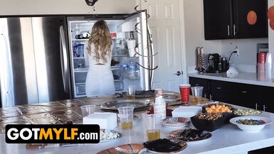 GotMylf - Big Titted Milf Katie Morgan Cheats On Her Husband And Rides Big Cock On The Kitchen Floor - 1 image