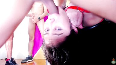Hard Deepthroat in submission ( role play : slave slut in a hard punishment) - 10 image