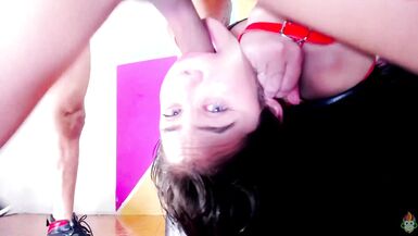 Hard Deepthroat in submission ( role play : slave slut in a hard punishment) - 12 image