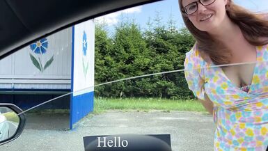 Two students gave a ride to fellow traveler MILF to creampie - 1 image