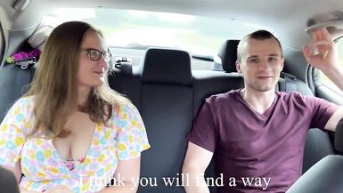 Two students gave a ride to fellow traveler MILF to creampie - 3 image