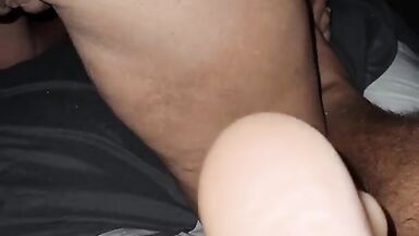 Sexy milf lets me jerk off to her ass bent over and sucks my cock - 10 image