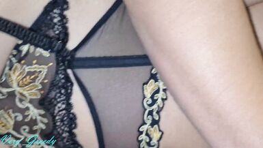 Cumshot in the mouth of a slut in very sexy lingerie - 11 image