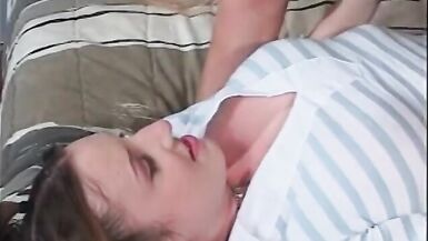 Hot babes in FFM threesome take cumshot after giving head and getting pounded - 3 image