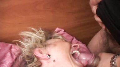 At Lucia's house, hot blonde Milf Anna enjoys a soft cock in her pussy