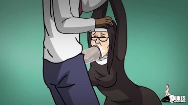 A rude nun and a mild mannered MILF get stretched by BBC - 14 image