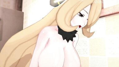 Cynthia recompensa-te por ganhares a Liga Pokemon - Anime Hentai 3d Uncensored - 13 image
