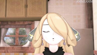 Cynthia recompensa-te por ganhares a Liga Pokemon - Anime Hentai 3d Uncensored - 2 image
