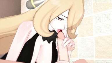 Cynthia recompensa-te por ganhares a Liga Pokemon - Anime Hentai 3d Uncensored - 4 image