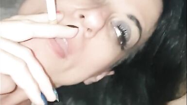 Cleo eats his Ass and Pegs whilst wearing a Strap On and Smoking - 3 image