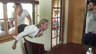 Sexy MILF Stuck in Window - 5 image