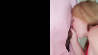 Homemade Gloryhole BBC Dick Draining