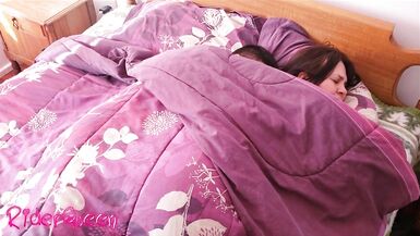 Stepmom shares bed with hot stepson.. surprise for her - 9 image