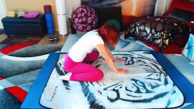 Hip openers, intermediate work. Join my faphouse for more yoga, behind the scenes, nude yoga and spicy stuff - 1 image