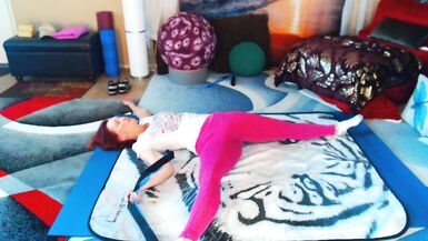 Hip openers, intermediate work. Join my faphouse for more yoga, behind the scenes, nude yoga and spicy stuff - 9 image
