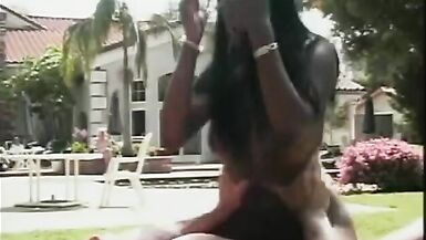 Ebony slut's first white cock - 12 image