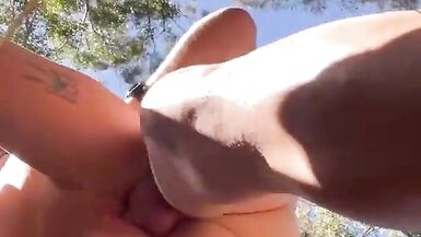 Dirty Little Milf gets Fucked in the Bush! - 13 image