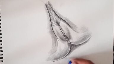 Milf Lesbian Drawings - ROUGH PUSSY TREATMENT,A beautiful flower drawing female figure HD Porn,  Hardcore, watch online