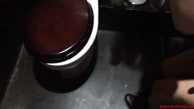 Anal And Blowjob Into Public Restaurant Toilet With A Client - 10 image
