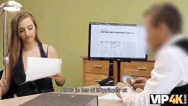 VIP4K. Pornstar's tight pussy gets nailed by pawnbroker in his office - 2 image