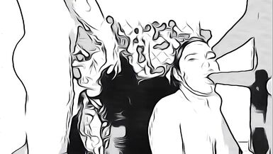 sisters sucking dick in the cartoon - 2 image