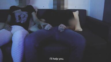 Married Milf catches her friend's son masturbating and helps him. 2/3