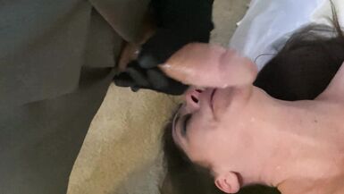 Her Husband Left Her Like This So I Deep Throated Her until She Tapped Out With Cum Overflow - 2 image