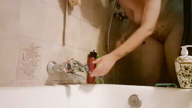 Spying on your beautiful Italian stepmother in the shower you are such a lucky stepson! - 14 image
