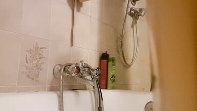 Spying on your beautiful Italian stepmother in the shower you are such a lucky stepson! - 2 image