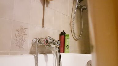 Spying on your beautiful Italian stepmother in the shower you are such a lucky stepson! - 4 image