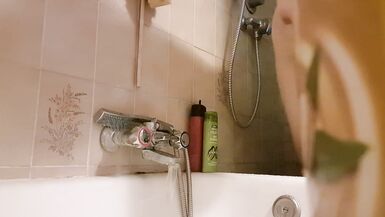 Spying on your beautiful Italian stepmother in the shower you are such a lucky stepson! - 6 image