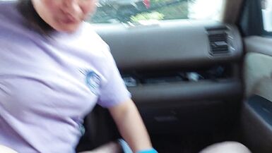 Asian Blowjob Queen Public Car Blowjob - 10 image